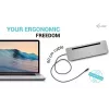 i-tec USB-C Metall Ergonomische 3x 4K Display Dockingstation + Power Delivery 100 W