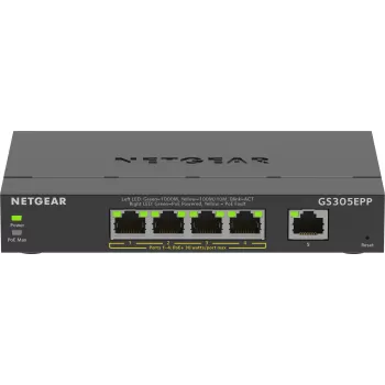 NETGEAR 5-Port Gigabit Ethernet Managed Switch (GS305EPP)