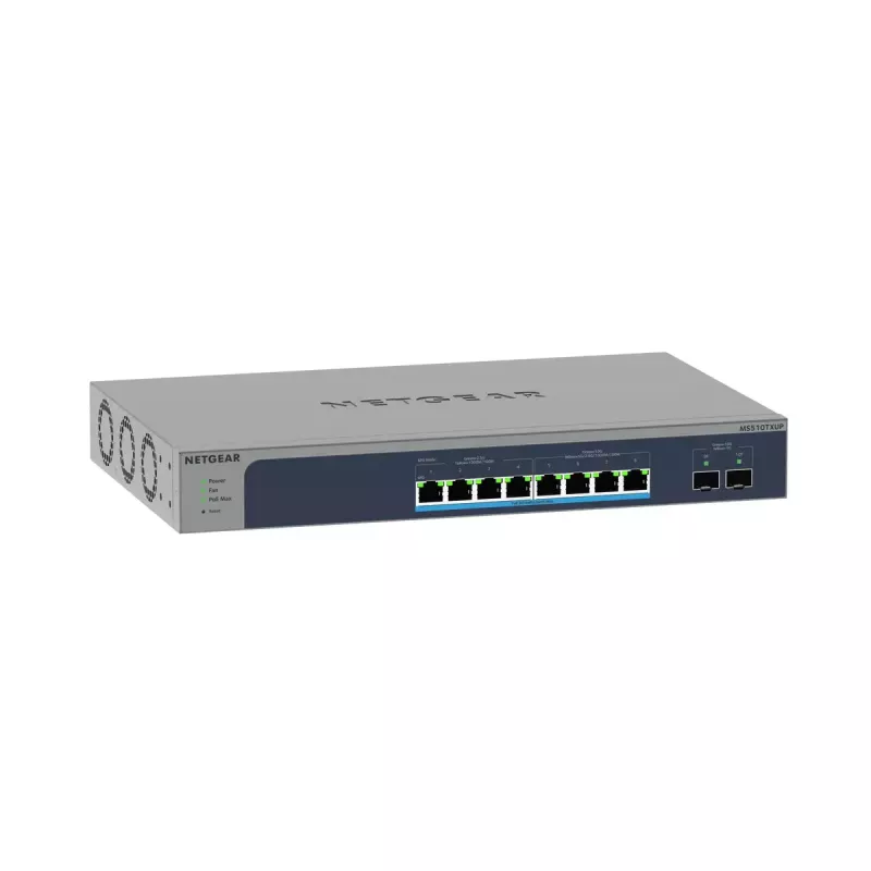 NETGEAR MS510TXUP Netzwerk-Switch Managed L2/L3/L4 10G Ethernet (100/1000/10000) Power over Ethernet (PoE) Grau, Blau