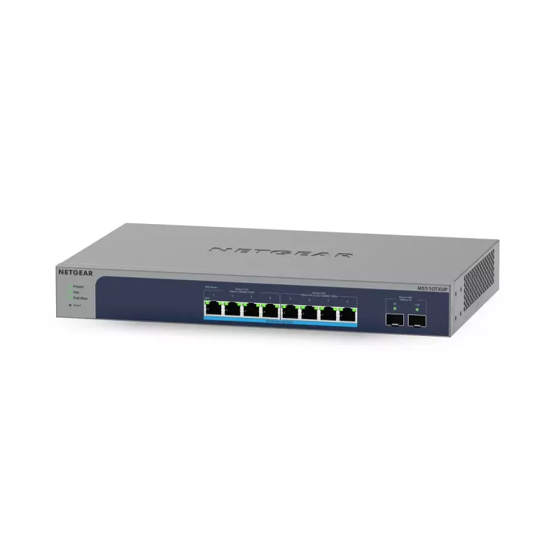 NETGEAR MS510TXUP Netzwerk-Switch Managed L2/L3/L4 10G Ethernet (100/1000/10000) Power over Ethernet (PoE) Grau, Blau