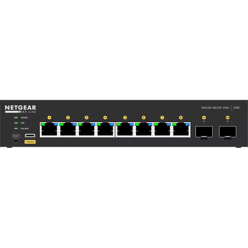 Managed Switch NETGEAR GSM4210PX 8x1G PoE+ 220W 2xSFP+