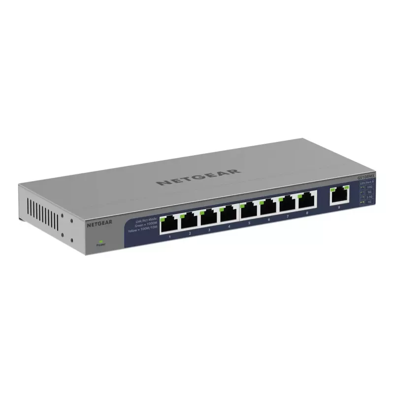 NETGEAR GS108MX-100EUS Netzwerk-Switch Unmanaged L2 Gigabit Ethernet (10/100/1000) Desktop-/Wandmontage