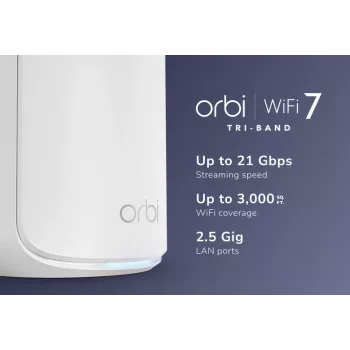 NETGEAR Orbi 870 Tri-Band (2,4 GHz / 5 GHz / 6 GHz) Wi-Fi 7 (802.11be) Weiß 4 Intern