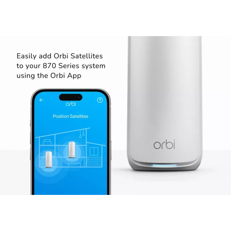 NETGEAR Orbi 870 Tri-Band (2,4 GHz / 5 GHz / 6 GHz) Wi-Fi 7 (802.11be) Weiß 4 Intern