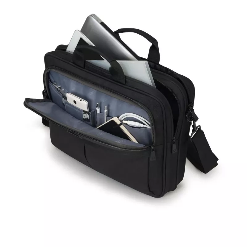 DICOTA Top Traveller Scale - 14-15,6 Zoll Notebook-Tasche - Schwarz / 600d recyceltes PET