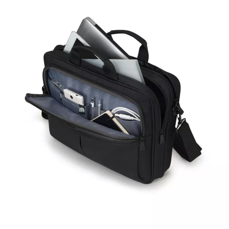 DICOTA Top Traveller Scale - 12-14.1Zoll Notebook-Tasche - Schwarz / 600d recyceltes PET