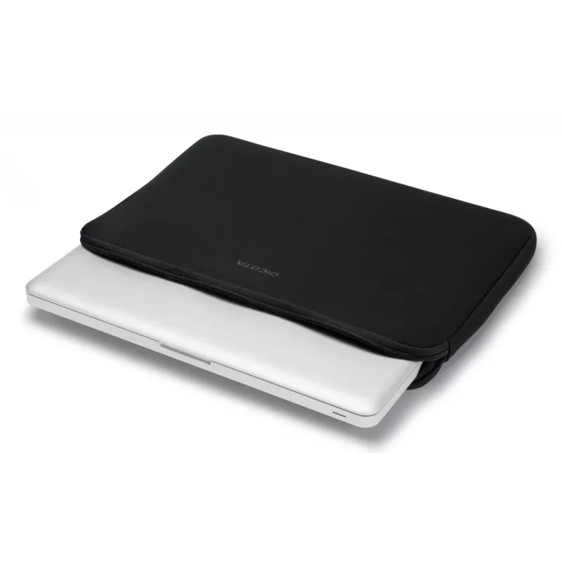 DICOTA Perfect Skin - 12-12.5in Notebook-Sleeve - Schwarz / Synthetisches Neopren mit 100% recyceltem Obermaterial