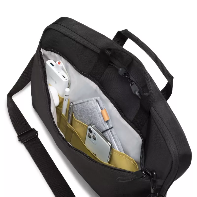 DICOTA schlank Eco Motion - 14-15,6 Zoll Notebook-Tasche - Schwarz / 600d Rpe Polyester
