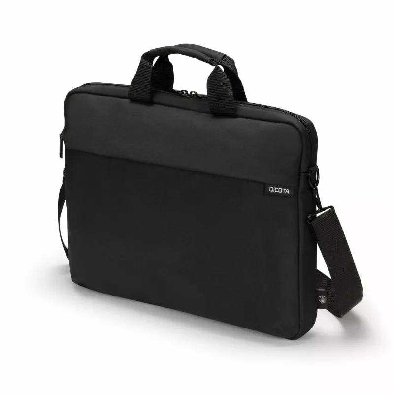 DICOTA schlank Case One - 13-14.1in Notebooktasche - Schwarz / 300d recyceltes PET-Polyester