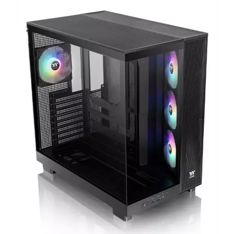 PC-Gehäuse Thermaltake View 380 XL TG ARGB Midi Tower Schwarz