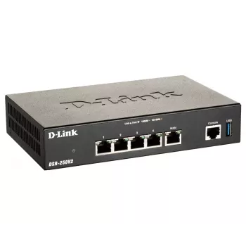 Desktop-Router D-Link DSR-250V2 Wireless Gigabit Ethernet Schwarz