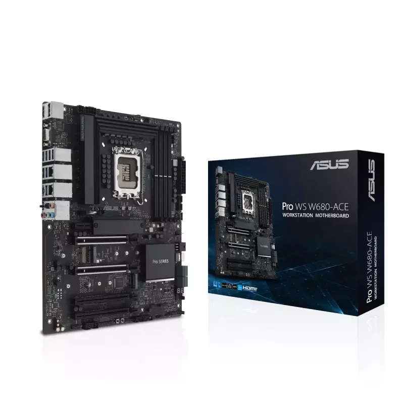 Motherboard ASUS PRO WS W680-ACE — Intel W680 ATX, LGA 1700, DDR5, 4 DIMM (128 GB), 3x M.2, 2x 2.5Gb LAN, 7.1 Audio