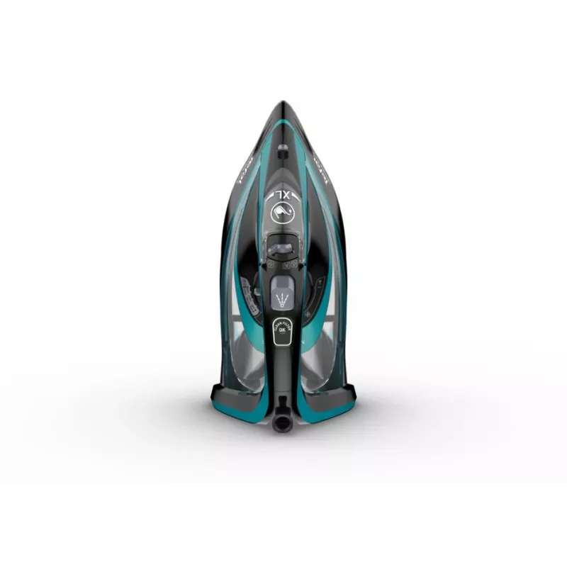 Tefal Ultimate Pure FV9844 Trocken- & Dampfbügeleisen Durilium Autoclean Bügelsohle 3200 W Schwarz, Blau