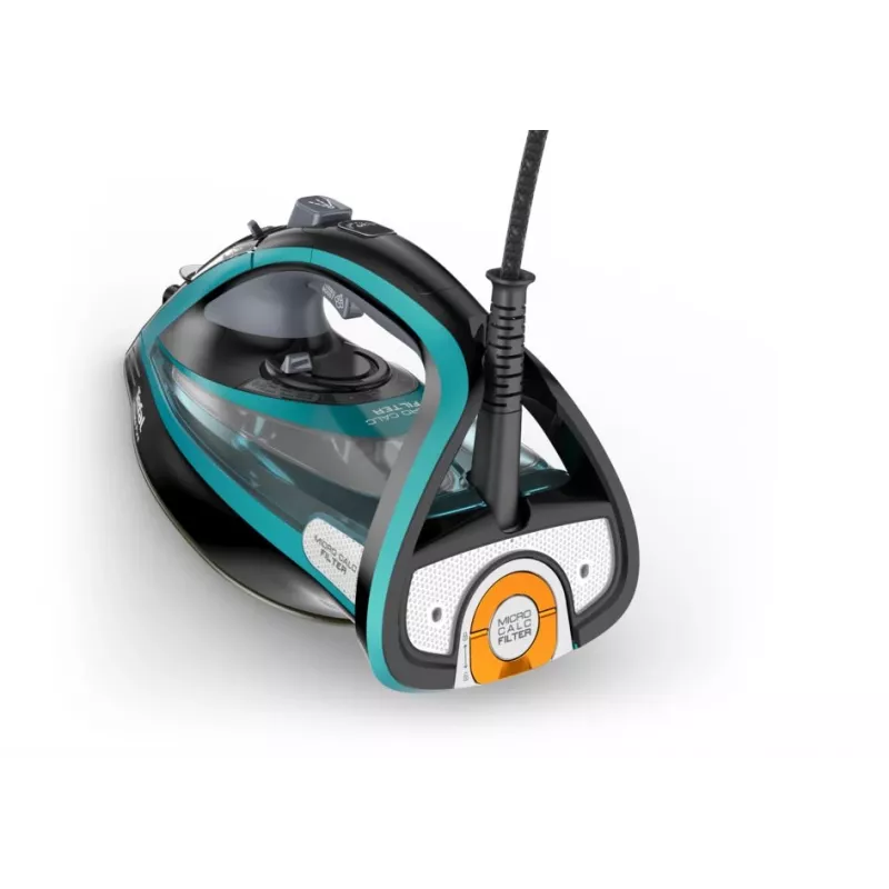 Tefal Ultimate Pure FV9844 Trocken- & Dampfbügeleisen Durilium Autoclean Bügelsohle 3200 W Schwarz, Blau