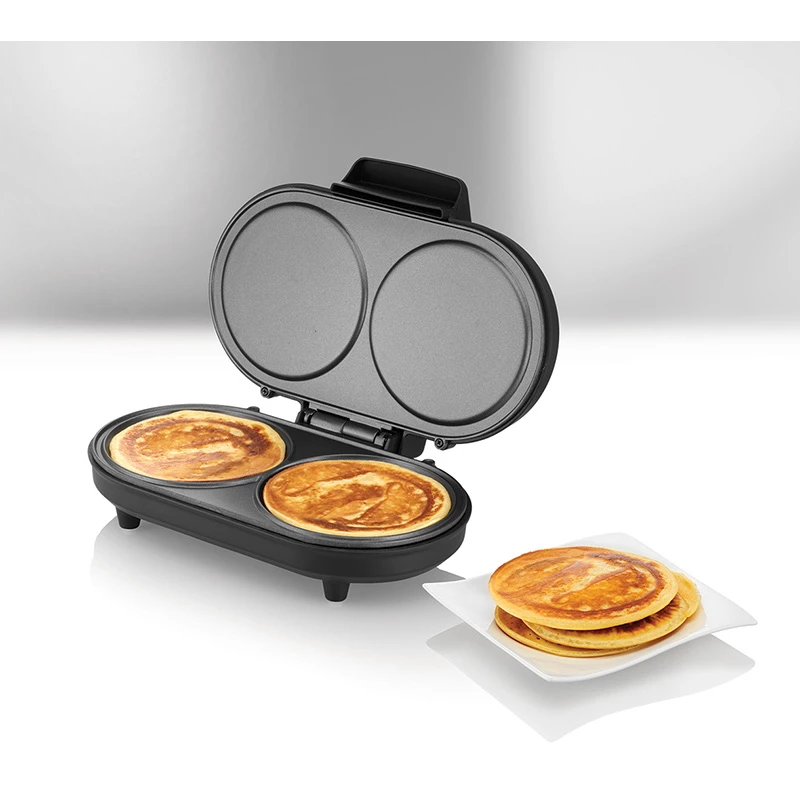 Unold Pancake-Maker American, 2 Crêpes, Schwarz, Edelstahl, 13,5 cm, Aluminium, Drehregler, 0,75 m