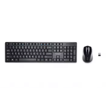 Kensington Pro Fit Wireless Desktop - Germany, Full-size (100%), Wireless, RF Wireless, QWERTZ, Schwarz, Maus inklusive