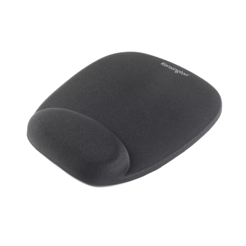 Kensington Foam-Mauspad mit integrierter Handgelenkauflage Schwarz, Schwarz, Einfarbig, Schaumstoff, Handgelenkauflage