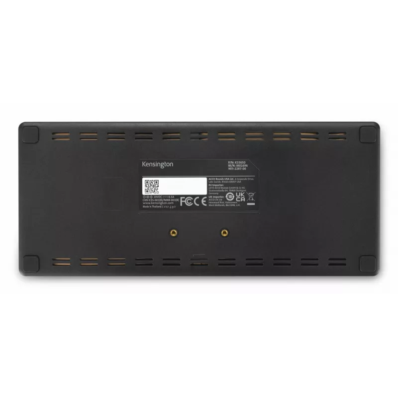Kensington SD4781P EQ USB-C & USB-A Dual 4K Docking Station, Kabelgebunden, USB 3.2 Gen 2 (3.1 Gen 2) Type-C, 100 W, 3,5 mm, 10,100,1000 Mbit/s, Schwarz
