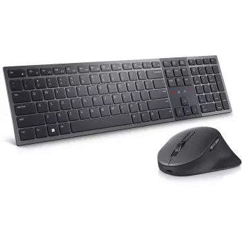 DELL KM900 Tastatur-Maus-Set Office RF Wireless + Bluetooth QWERTZ Deutsch Graphit
