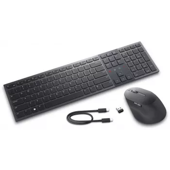 DELL KM900 Tastatur-Maus-Set Office RF Wireless + Bluetooth QWERTZ Deutsch Graphit