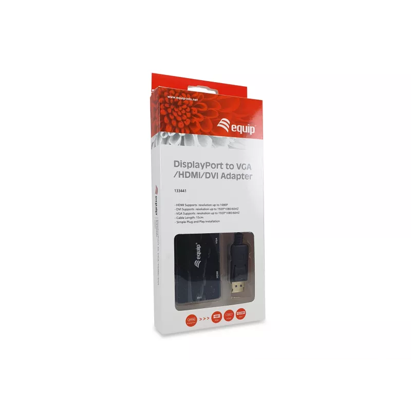 Adapter DisplayPort auf VGA HDMI DVI Equip 133441