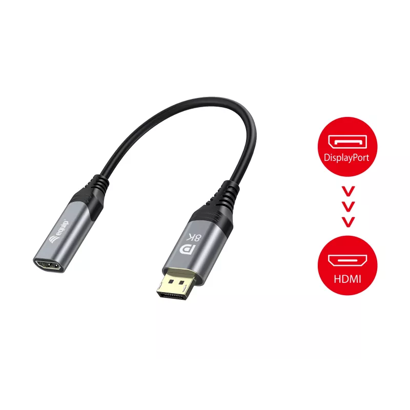 Equip DisplayPort 1.4 auf HDMI Adapter 8K 60Hz 0,15m