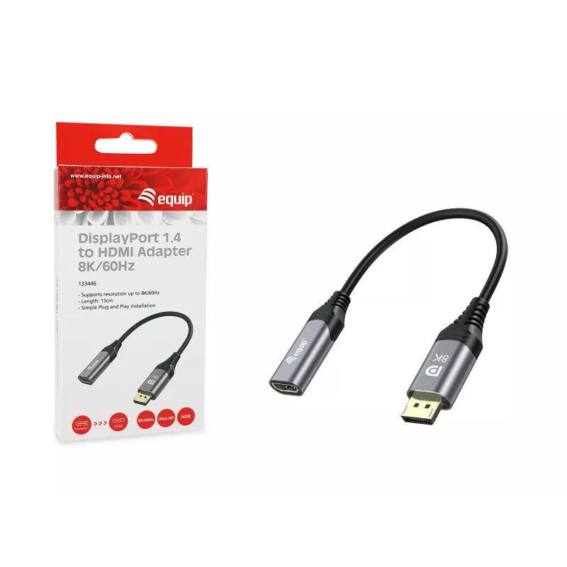 Equip DisplayPort 1.4 auf HDMI Adapter 8K 60Hz 0,15m