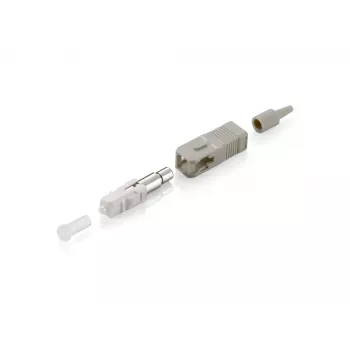 Equip SC-Steckverbinder, Multimode, Beige, SC, Grau, Multimode, 8,95 mm, 7,3 mm, 38 mm
