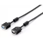 Equip HD15 VGA-Verlängerungskabel, 8,0 m, 8 m, VGA (D-Sub), VGA (D-Sub), Stecker, Buchse, Schwarz