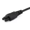 Equip 112151 Netzkabel, schwarz, 3 m, Netzstecker Typ F, C5-Kupplung