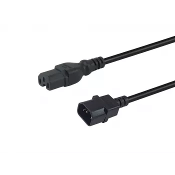 Equip 112171 Netzkabel Schwarz 3 m C14-Kupplung C15-Kupplung