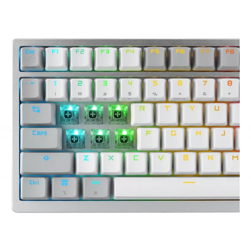 ASUS ROG Azoth Weiße Tastatur Gaming USB + RF Wireless + Bluetooth QWERTZ Deutsch