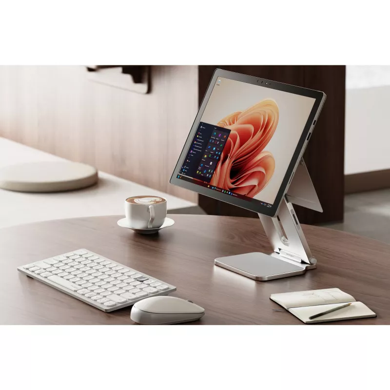 Kensington Erhöhter Standfuß für Surface, Platin, Aluminium, Gummi, Thermoplastisches Polyurethan (TPU), Zink, 126,4 mm, 139,3 mm, 193 mm, 612 g
