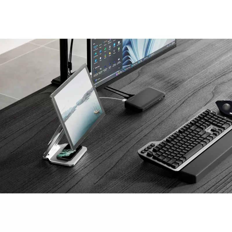 Kensington Erhöhter Standfuß für Surface, Platin, Aluminium, Gummi, Thermoplastisches Polyurethan (TPU), Zink, 126,4 mm, 139,3 mm, 193 mm, 612 g