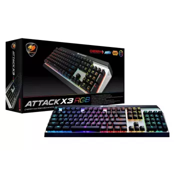 COUGAR CGR-WM1MB-ATR Tastatur Gaming USB QWERTY Englisch Aluminium, Schwarz
