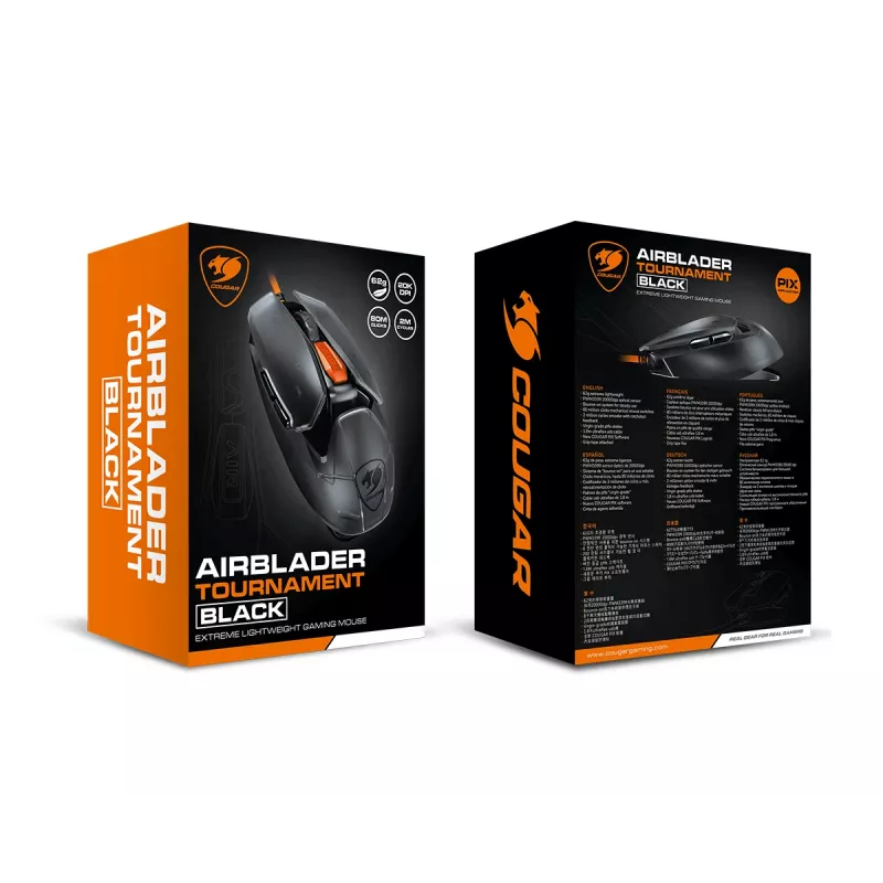 COUGAR Gaming-Maus AirBlader Tournament, kabelgebunden, Schwarz