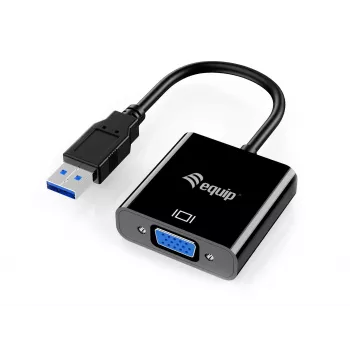 Equip USB 3.0 auf VGA Adapter, 3.2 Gen 1 (3.1 Gen 1), USB Typ-A, VGA (D-Sub) Ausgang, 1920 x 1080 Pixel
