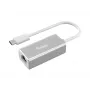 Equip USB Type C auf RJ45 Gigabit Netzwerkadapter, Kabelgebunden, USB Typ-C, Ethernet, 1000 Mbit/s, Silber