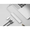 Equip USB-C auf 3-Port USB 3.0 Hub mit Gigabit-Adapter, USB 3.2 Gen 1 (3.1 Gen 1) Type-C, Silber, USB 3.2 Gen 1 (3.1 Gen 1) Type-A, WLAN, Aluminium, 22 mm, 15 mm