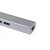 Equip USB-C auf 3-Port USB 3.0 Hub mit Gigabit-Adapter, USB 3.2 Gen 1 (3.1 Gen 1) Type-C, Silber, USB 3.2 Gen 1 (3.1 Gen 1) Type-A, WLAN, Aluminium, 22 mm, 15 mm
