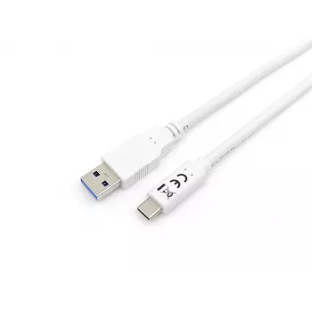 Equip USB 3.2 Gen 1 Type-C auf A Kabel, M/M, 1 m, 1 m, USB A, USB C, USB 3.2 Gen 1 (3.1 Gen 1), 5 Gbit/s, Weiß