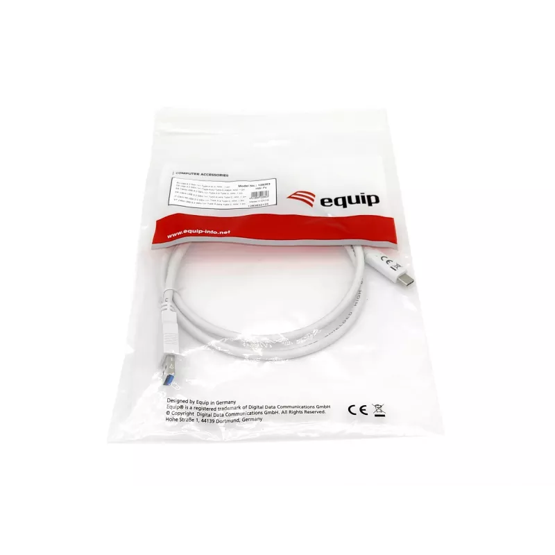 Equip USB 3.2 Gen 1 Type-C auf A Kabel, M/M, 1 m, 1 m, USB A, USB C, USB 3.2 Gen 1 (3.1 Gen 1), 5 Gbit/s, Weiß