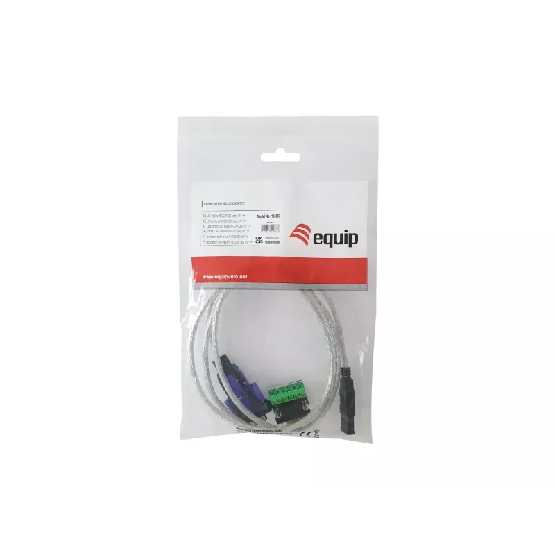 Equip USB-A auf Seriell RS-422/485 DB9 Adapterkabel, Grau, 1,5 m, USB Typ-A, DB-9, Stecker, Stecker