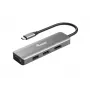 Equip USB-C zu HDMI/DisplayPort/VGA/USB-Adapter, USB Typ-C, HDMI-Ausgang, DisplayPort-Ausgang, VGA (D-Sub)-Ausgang, 3840 x 2160 Pixel