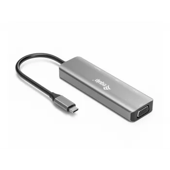 Equip USB-C zu HDMI/DisplayPort/VGA/USB-Adapter, USB Typ-C, HDMI-Ausgang, DisplayPort-Ausgang, VGA (D-Sub)-Ausgang, 3840 x 2160 Pixel