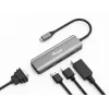Equip USB-C zu HDMI/DisplayPort/VGA/USB-Adapter, USB Typ-C, HDMI-Ausgang, DisplayPort-Ausgang, VGA (D-Sub)-Ausgang, 3840 x 2160 Pixel
