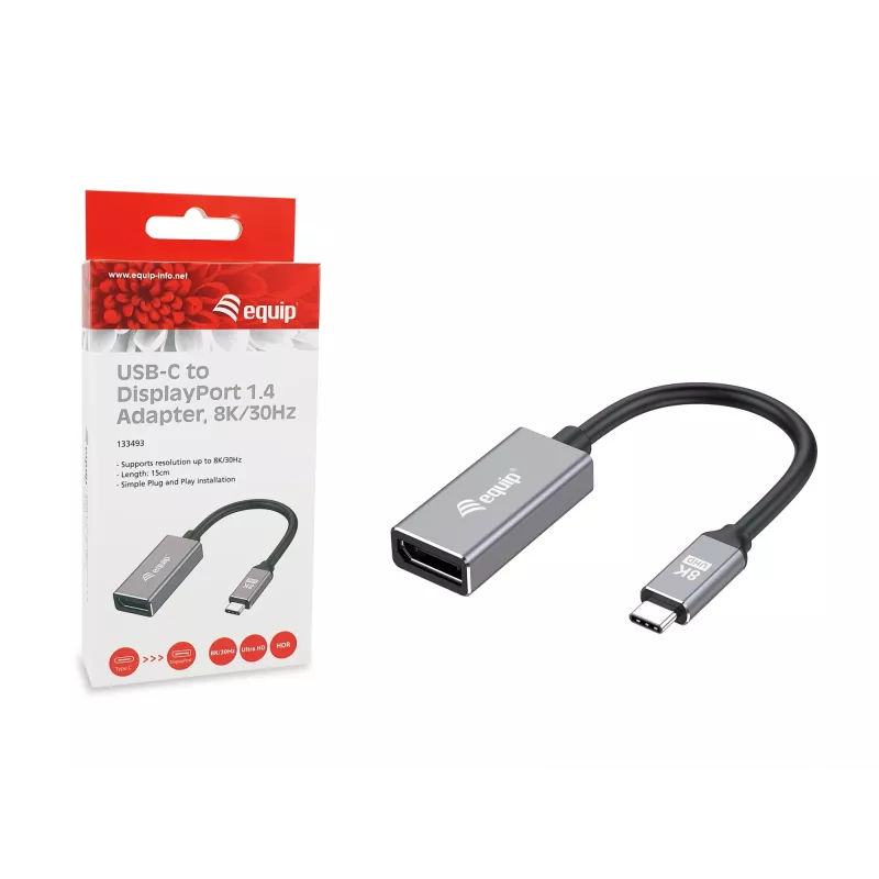 Equip USB-C zu DisplayPort 1.4 Adapter 8K 30Hz 0.15m