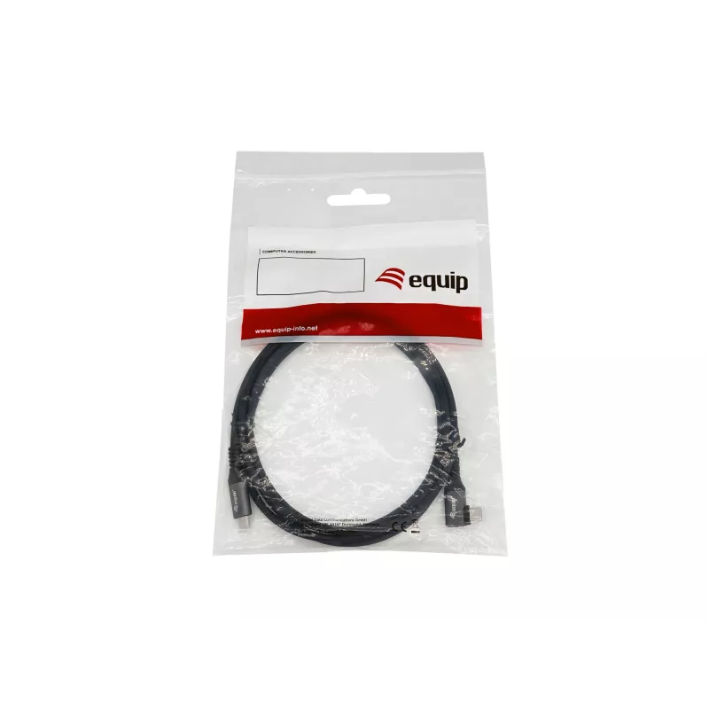 Equip USB 2.0 C-zu-C 90°-Winkelkabel, M/M, 3,0 m, 100 W mit Emark-Chipsatz