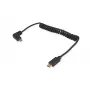 Equip USB 2.0 C auf C 90° abgewinkeltes Spiralkabel M/M 1 m Schwarz