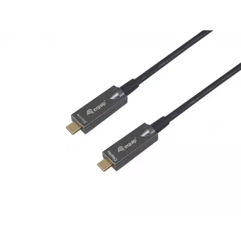 Equip USB-C zu C Aktives Optisches Kabel, M/M, 5,0 m, PD 60 W, 4K/60 Hz, 10 Gbit/s, Video+Daten+PD